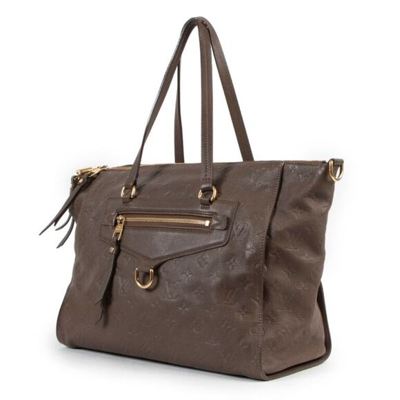 Louis Vuitton Ombre Lumineuse GM Monogram Empreinte Shoulder Tote Handbag Brown - Picture 1 of 7